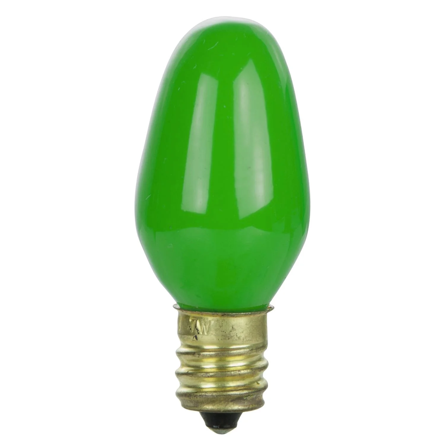 25 Pack Sunlite 7 Watt C7 Colored Night Light, Candelabra Base, Ceramic Green - Cheap-Us