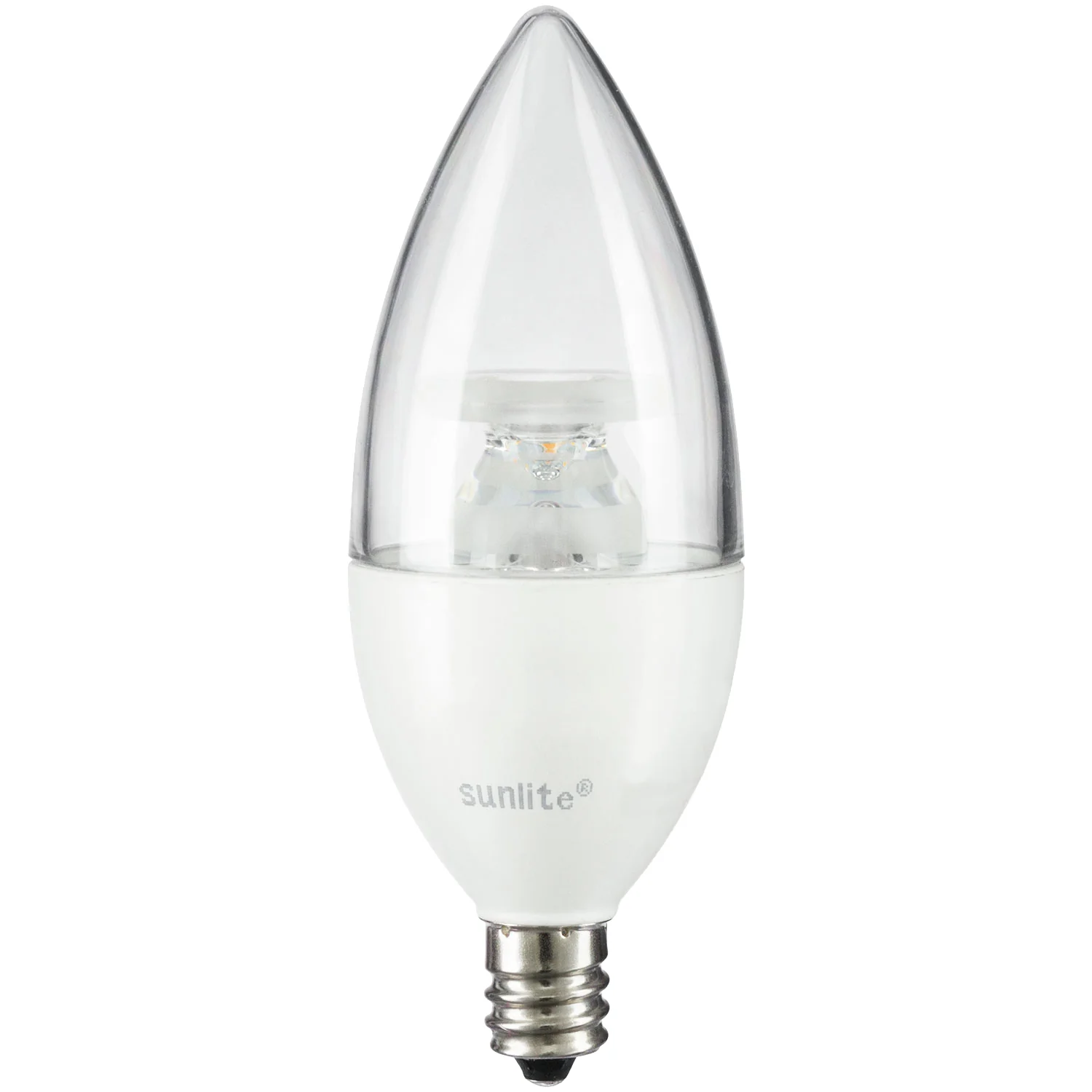 LED B11 Clear Torpedo Tip Chandelier Light Bulb, 7 Watts (60W Equivalent) 500 Lumens, Candelabra E12 Base, Dimmable Energy Star and ETL Certified, 4000K Cool White, 6 Count - Cheap-Us
