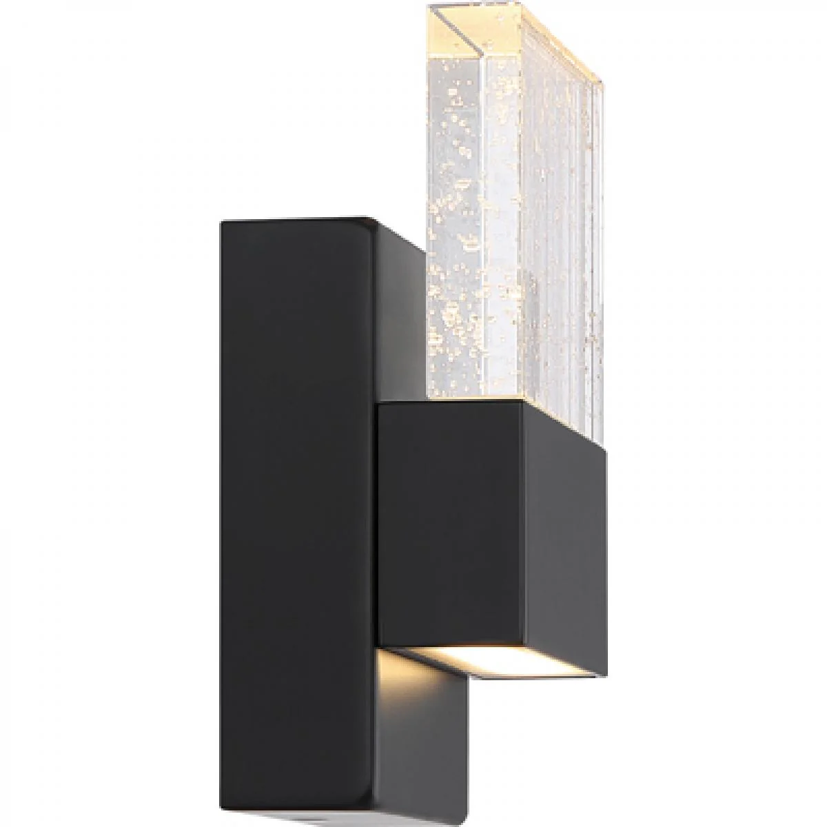 62-1511 ELLUSION LED SMALL WALL SCONCE Ellusion - LED Small Wall Sconce - with Seeded Glass - Matte Black Finish - Cheap-Us