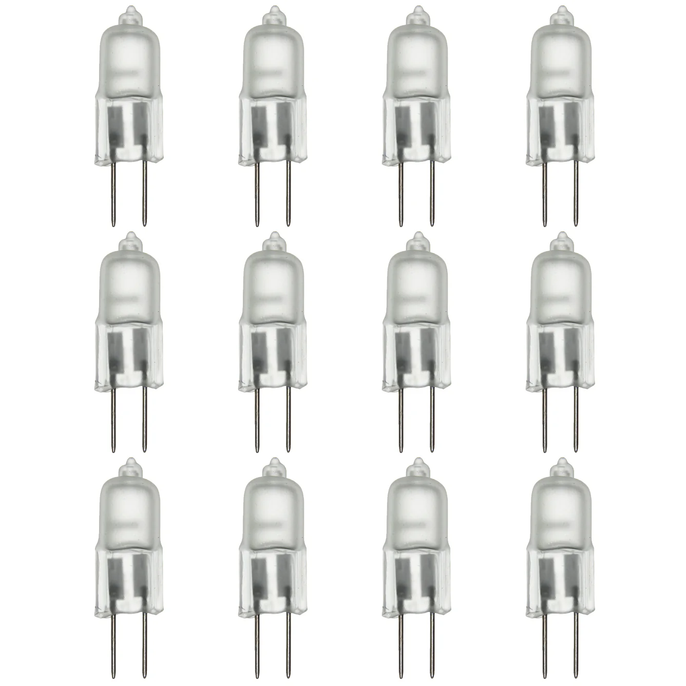 Sunlite Q10/FR/G4/12V/12PK Q10/FR/G4/12V Halogen 10-Watt Single Ended T2.5, Frosted Ligh Bulb, 90 Lumen, 12 Volt, G4 (Bi-Pin) Base, 2000 Hour Life Span, 12 Pack, 3200K-Cool White - Cheap-Us