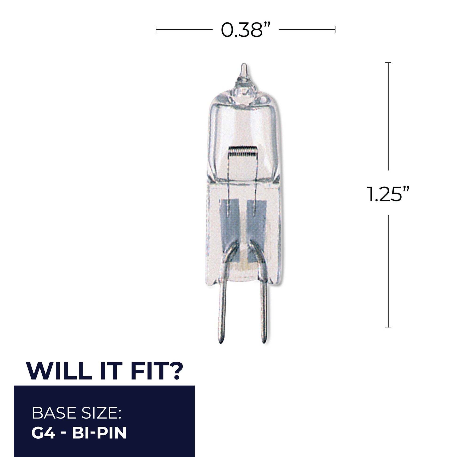 BULBRITE HALOGEN T3 BI-PIN (G4) 20W DIMMABLE LIGHT BULB 2900K/SOFT WHITE 10PK (650020) - Cheap-Us