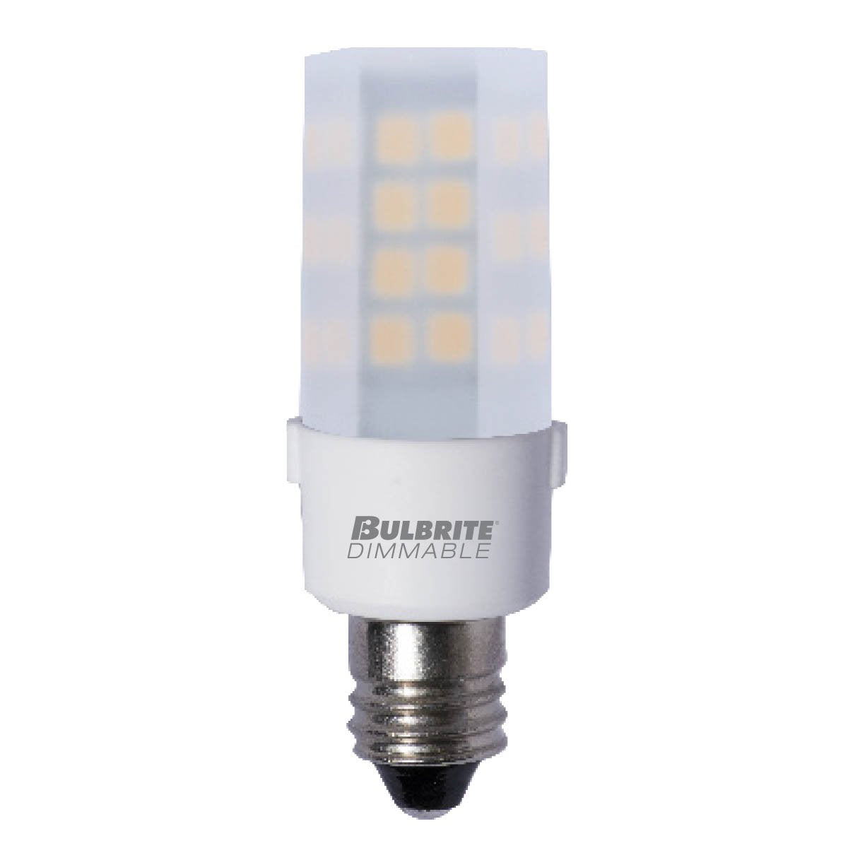 BULBRITE LED T4 MINI-CANDELABRA SCREW (E11) 4.5W DIMMABLE LIGHT BULB 2700K/WARM WHITE 35W INCANDESCENT EQUIVALENT 2PK (770593) - Cheap-Us