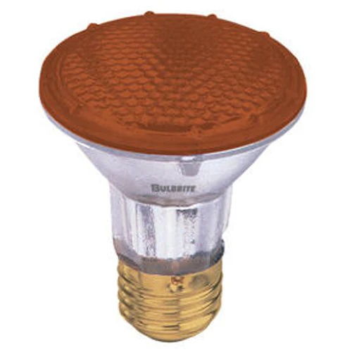 Bulbrite H50PAR20A 50 Watt Dimmable Colored Light Halogen PAR20, Medium Base, Dark Amber - Cheap-Us