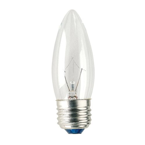Bulbrite KR40ETC/32 40 Watt  Krystal Touch Dimmable Krypton B10 Torpedo Chandelier Bulb, Medium Base, Clear - Cheap-Us