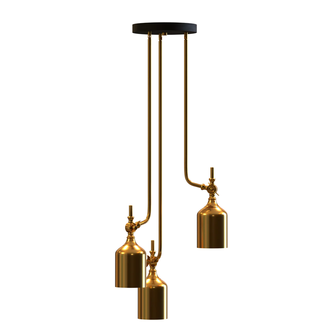 Santo Three Light Industrial Cluster Pendant Fixture - Cheap-Us
