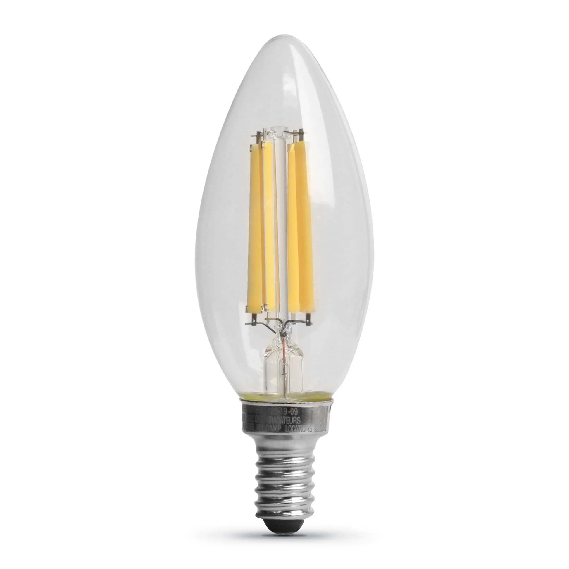 75-Watt Equivalent Torpedo Tip Soft White Glass Filament LED - Cheap-Us