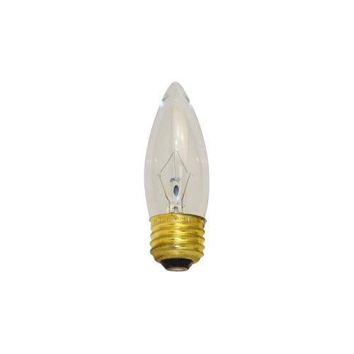 Bulbrite 25ETC/2 25 Watt Incandescent B10 Torpedo Chandelier Bulb, Medium Base, Clear - Cheap-Us