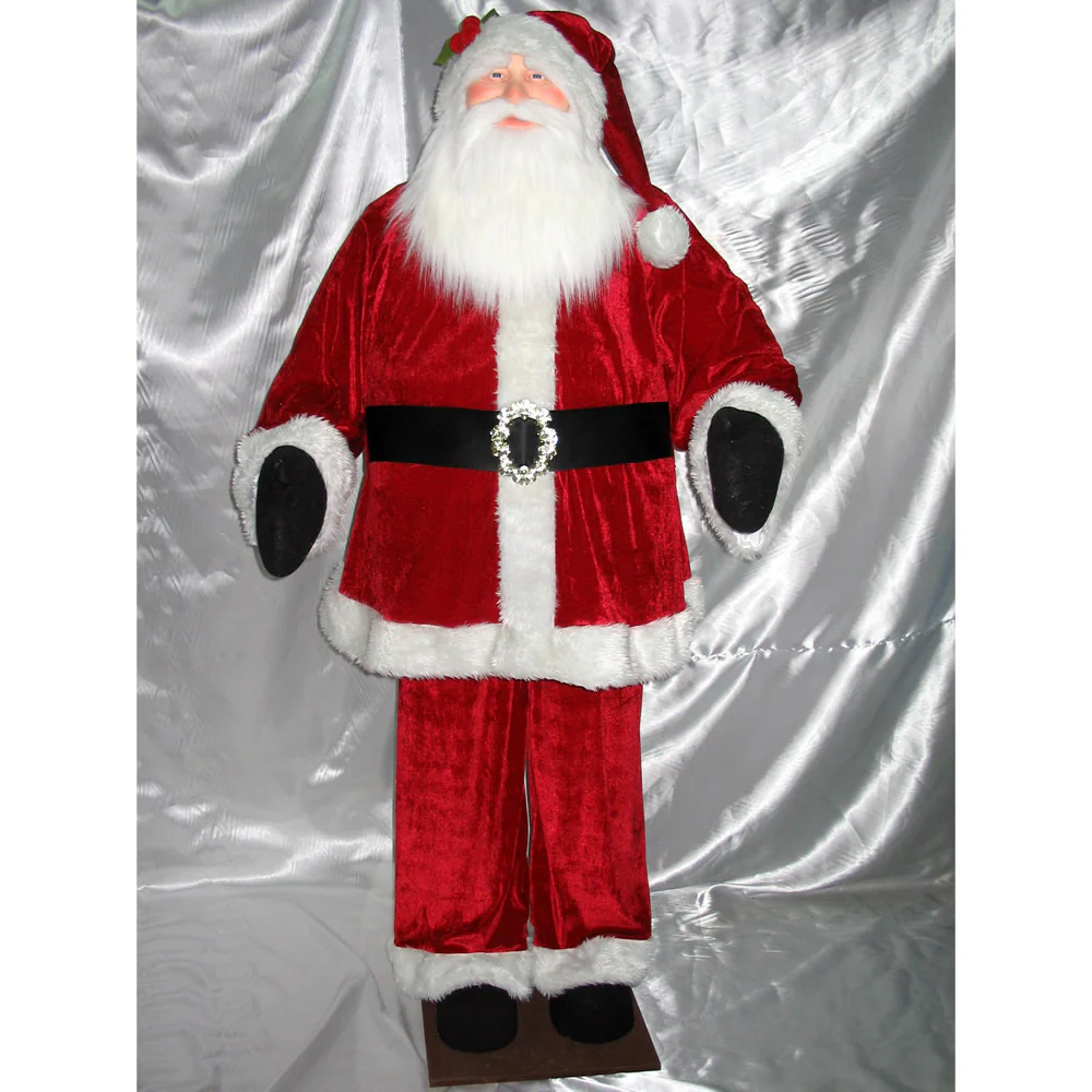 Vickerman 6' Red Velvet Standing or Sitting Santa Unlit. Indoor use only - Cheap-Us