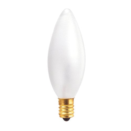 Bulbrite 60CTF/32/3 60 Watt Incandescent B10 Torpedo Chandelier Bulb, Candelabra Base, Frost - Cheap-Us