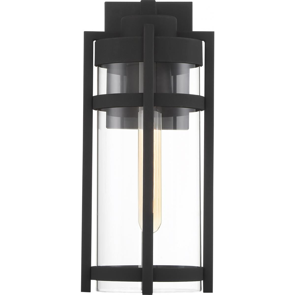 60-6572 TOFINO 1 LIGHT MEDIUM LANTERN Tofino - 1 Light Medium Wall Lantern - Clear Glass - Textured Black Finish - Cheap-Us