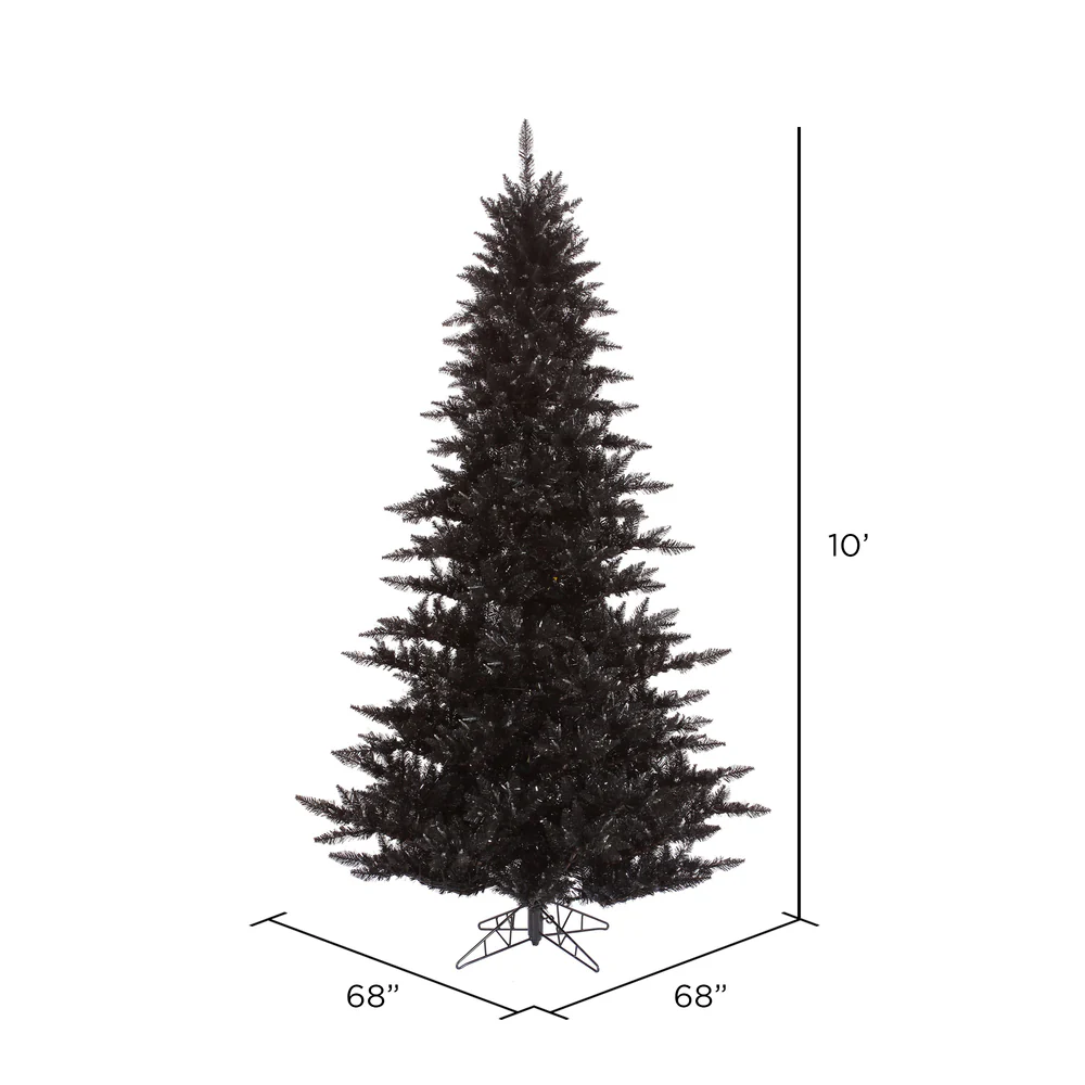 Vickerman 10' Black Fir Artificial Christmas Tree Unlit - Cheap-Us