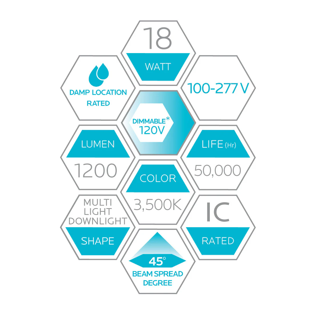 Luxrite Downlight LEDML10/18W/935/D 3500K Neutral White - Cheap-Us