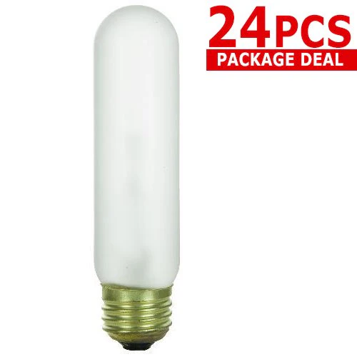 Sunlite 40 Watt T10 Tubular Medium Base Frost (24 Pack) - Cheap-Us