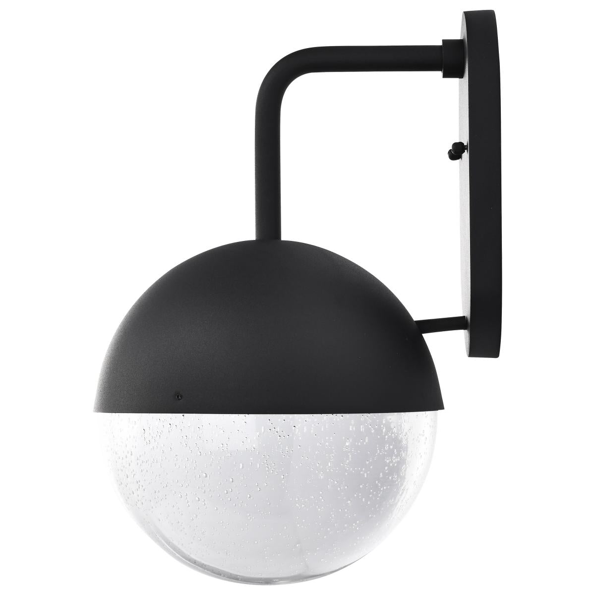 62-1618 ATMOSPHERE 10W LED LG WL LANT Atmosphere; 10W LED; Large Wall Lantern; Matte Black with Clear Seeded Glass - Cheap-Us