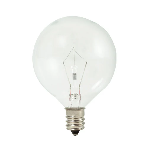 Bulbrite KR15G16CL 15 Watt Krystal Touch Dimmable Krypton G16 Globe Bulb, Candelabra Base, Clear - Cheap-Us