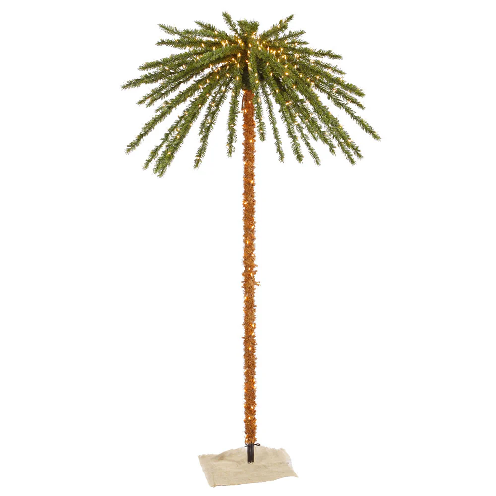 Vickerman 7' Outdoor Palm Artificial Tree with 500 Clear Lights - Cheap-Us