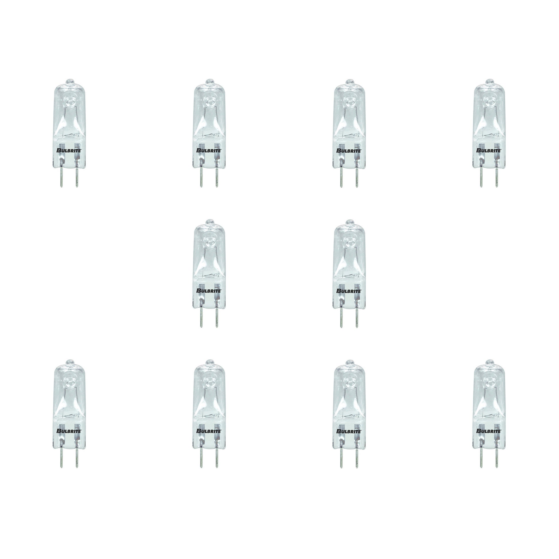 BULBRITE HALOGEN T4 BI-PIN (G6.35) 75W DIMMABLE LIGHT BULB 2900K/SOFT WHITE 10PK (652075) - Cheap-Us