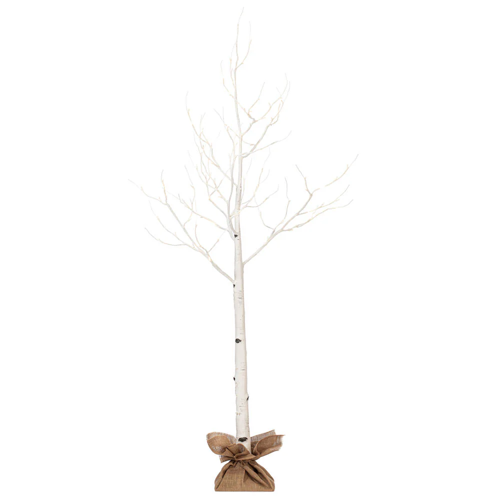 Vickerman 6' White Birch Twig Tree Warm White 3mm Wide Angle LED lights. - Cheap-Us