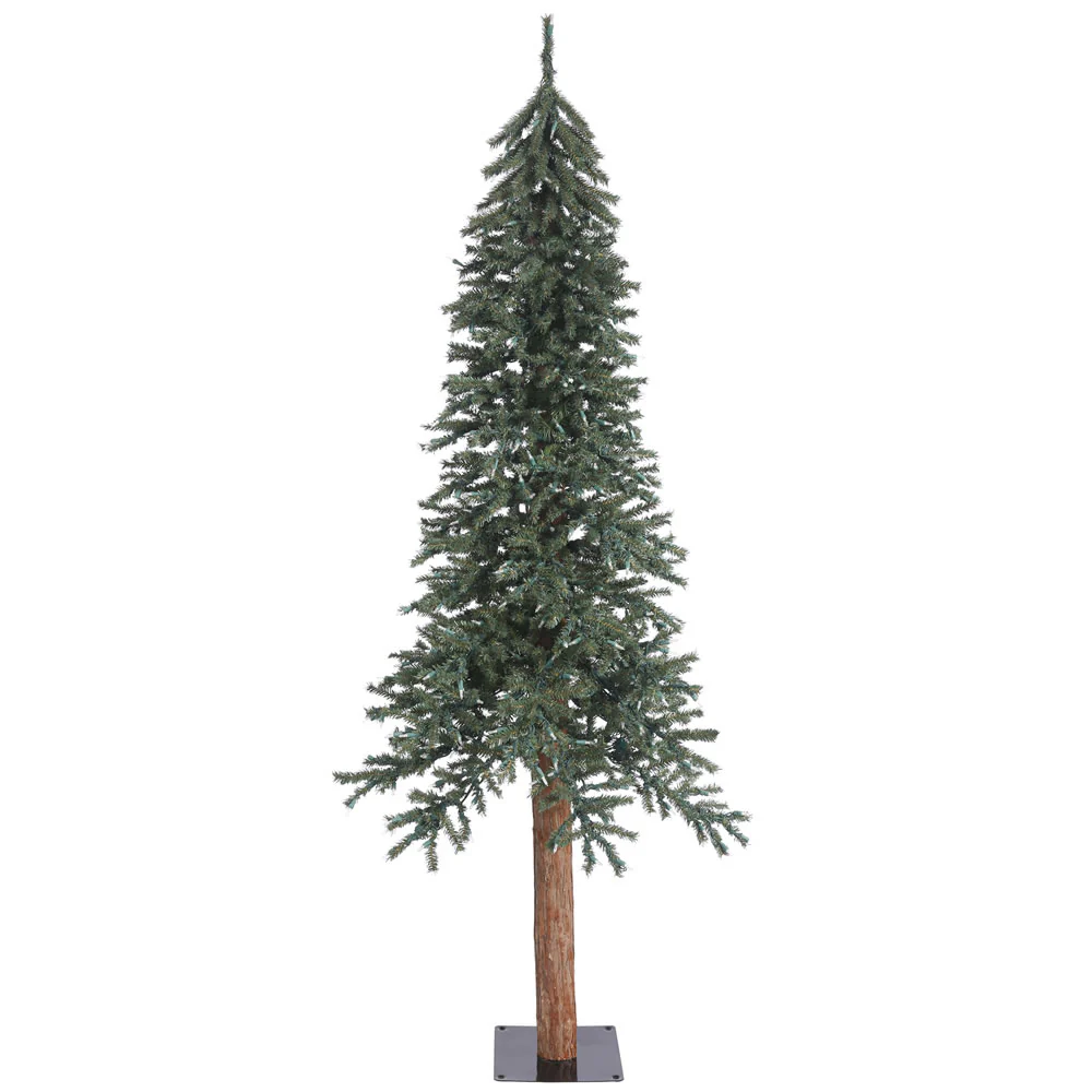 Vickerman 7' Natural Bark Alpine Artificial Christmas Tree Unlit - Cheap-Us