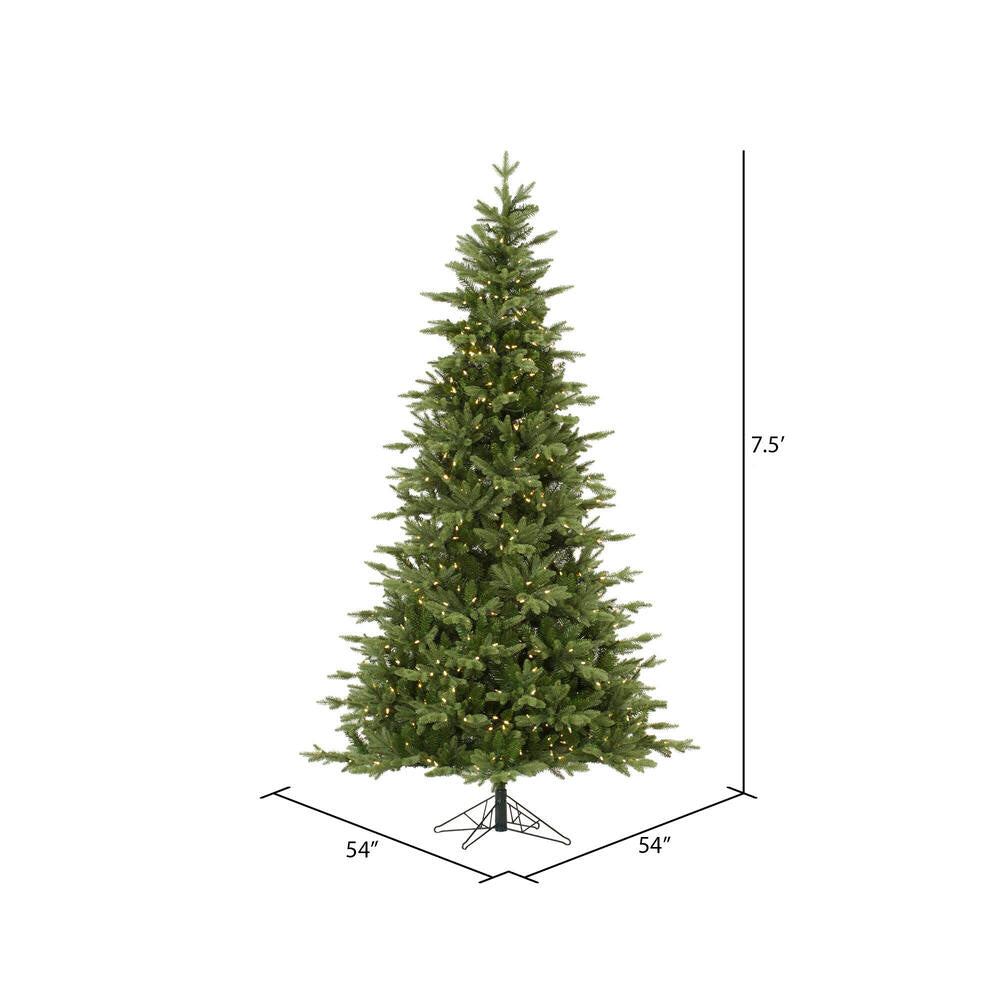 Vickerman 7.5' Fresh Balsam Fir Artificial Christmas Tree Warm White Dura-Lit® LED Lights - Cheap-Us