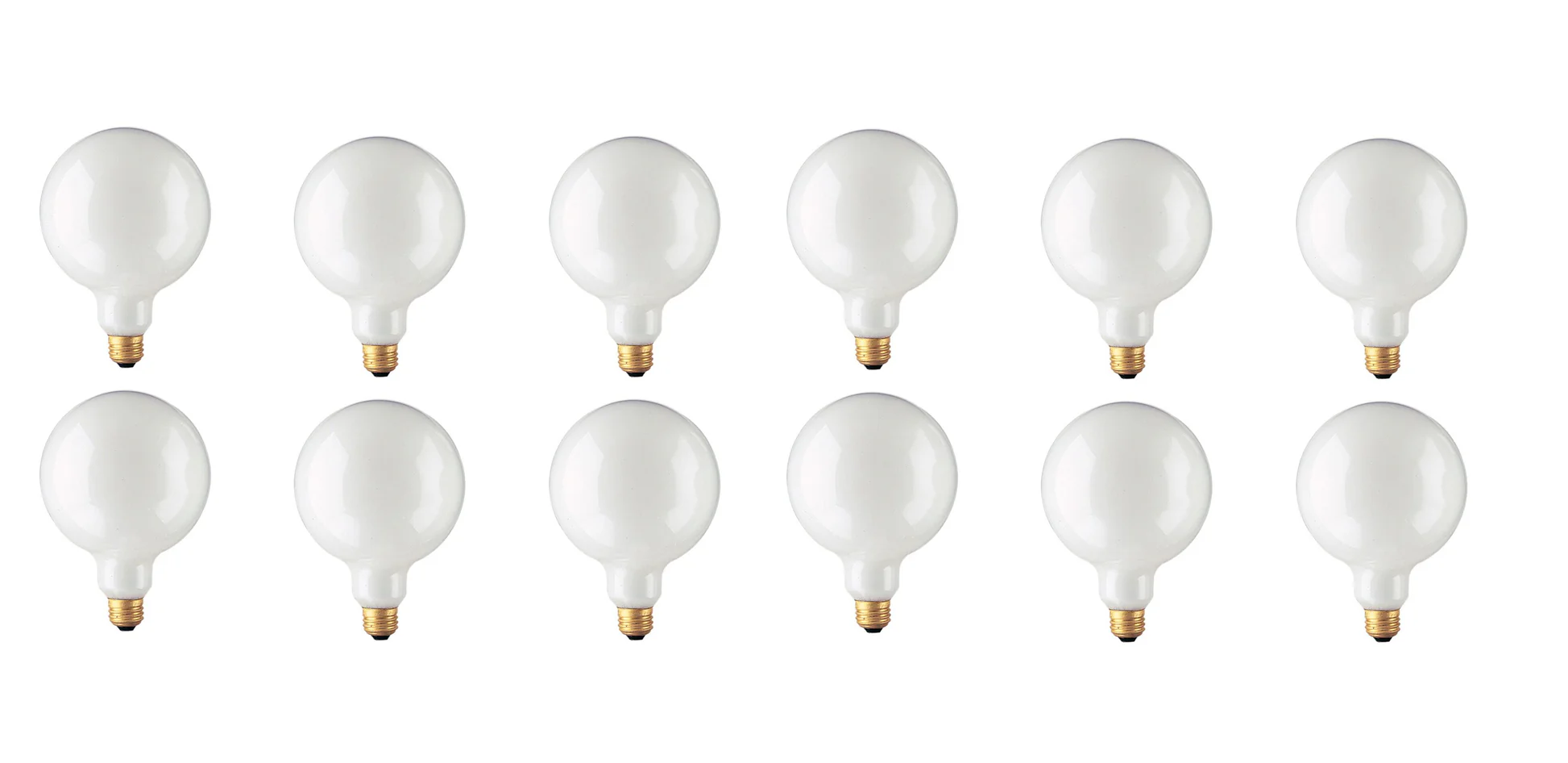 BULBRITE INCANDESCENT G40 MEDIUM SCREW (E26) 25W DIMMABLE LIGHT BULB 2700K/WARM WHITE 12PK (350025) - Cheap-Us