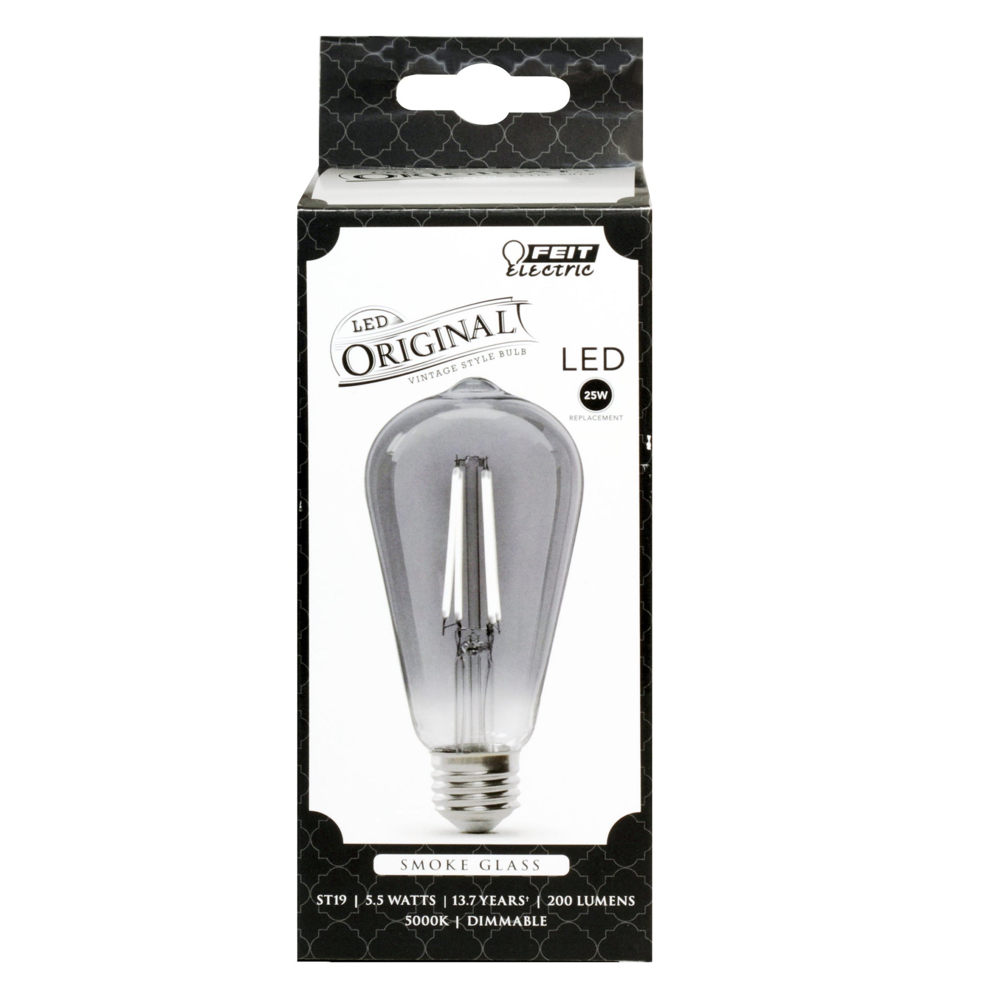 25-Watt Equivalent ST19 Vintage Smoke Glass Filament LED - Cheap-Us