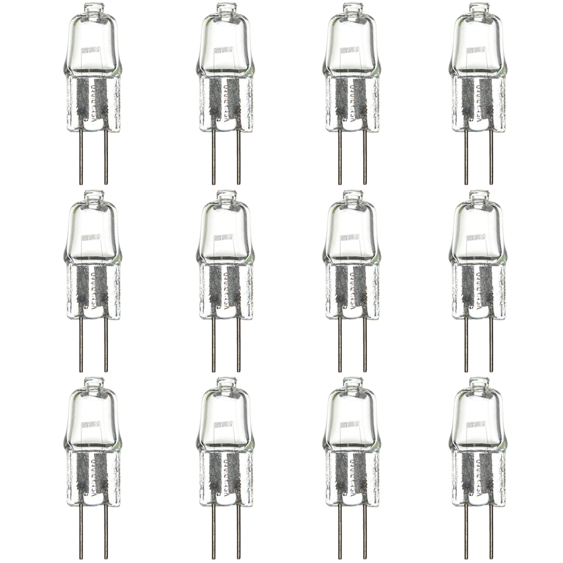 Sunlite 40606-SU Q20/CL/G4/24V Halogen 20-Watt Single Ended T2.5 Light Bulb, 24 Volt, G4 (Bi-Pin) Base, Clear, 220 Lumen, 2000 Hour Life Span, 3200K - Warm White 12 Pack - Cheap-Us