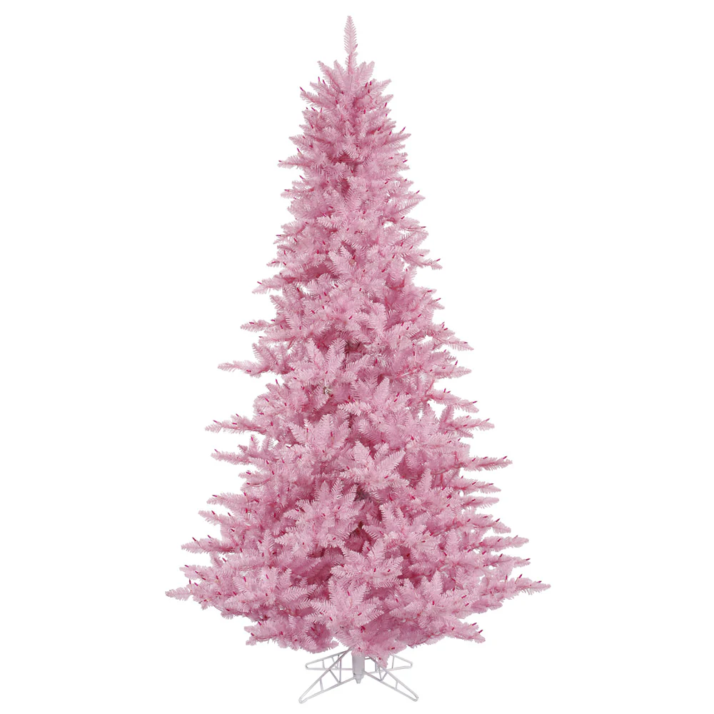 Vickerman 6.5' Pink Fir Artificial Christmas Tree Unlit - Cheap-Us