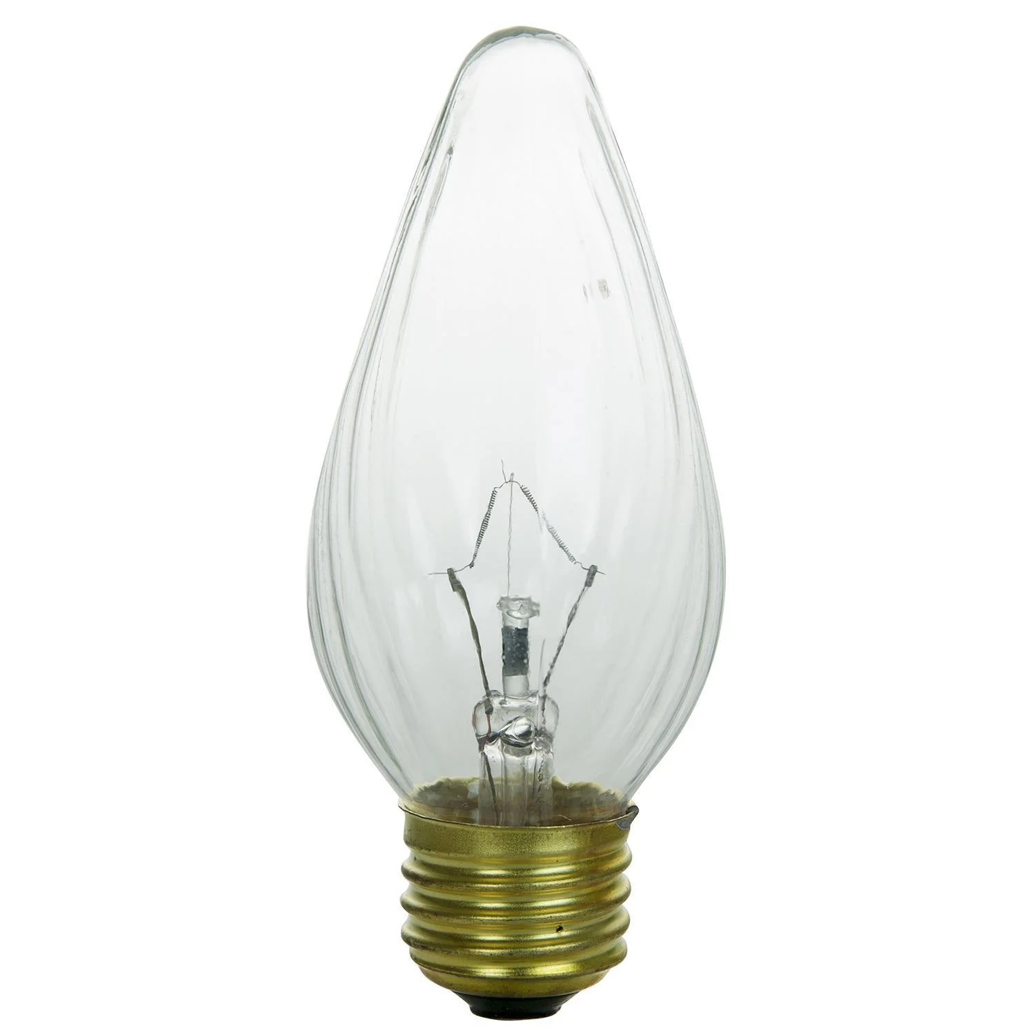 Sunlite Incandescent 40 Watt Flame Twist 320 Lumens Clear Light Bulb - Cheap-Us