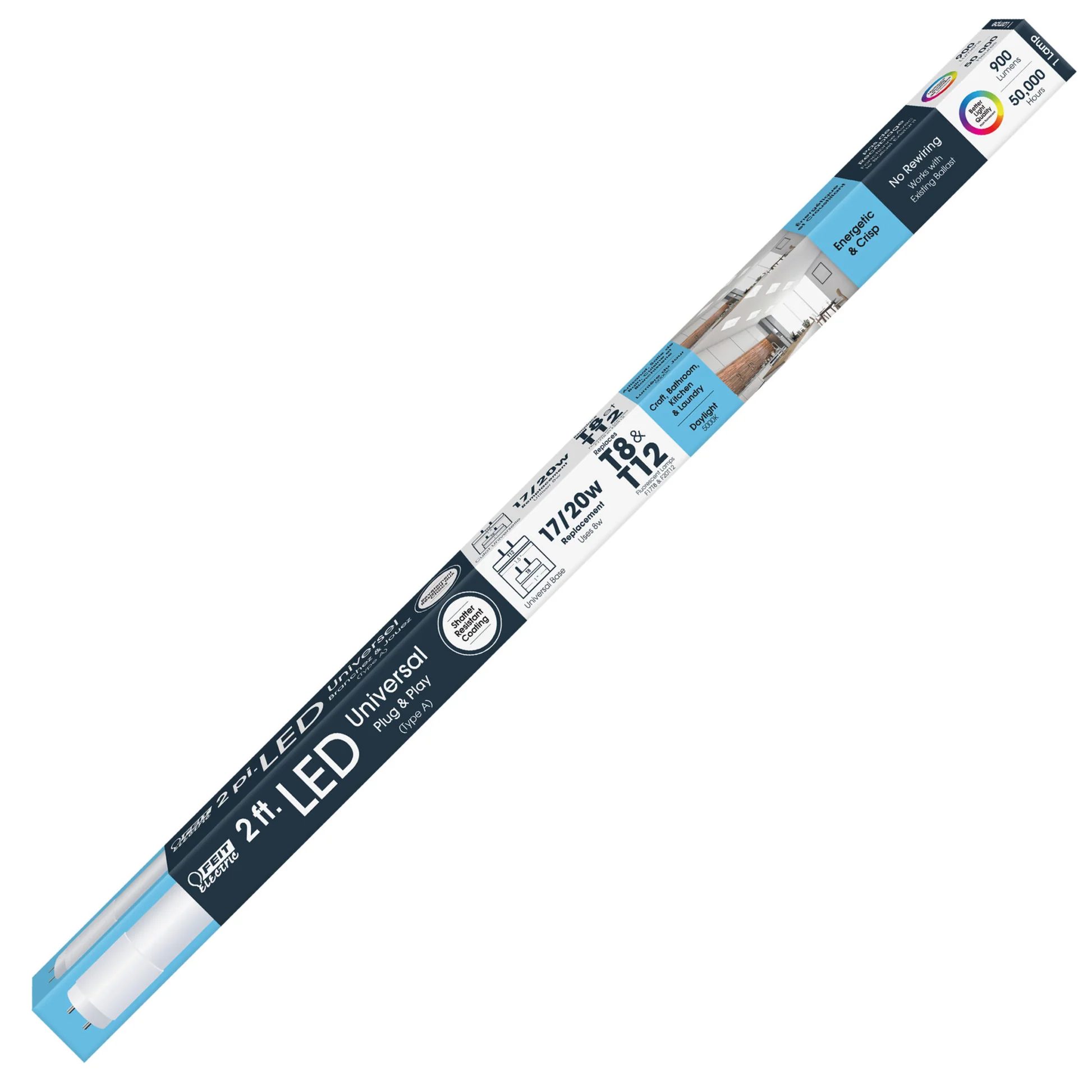 2 ft. T8 5000K Plug & Play LED - Cheap-Us