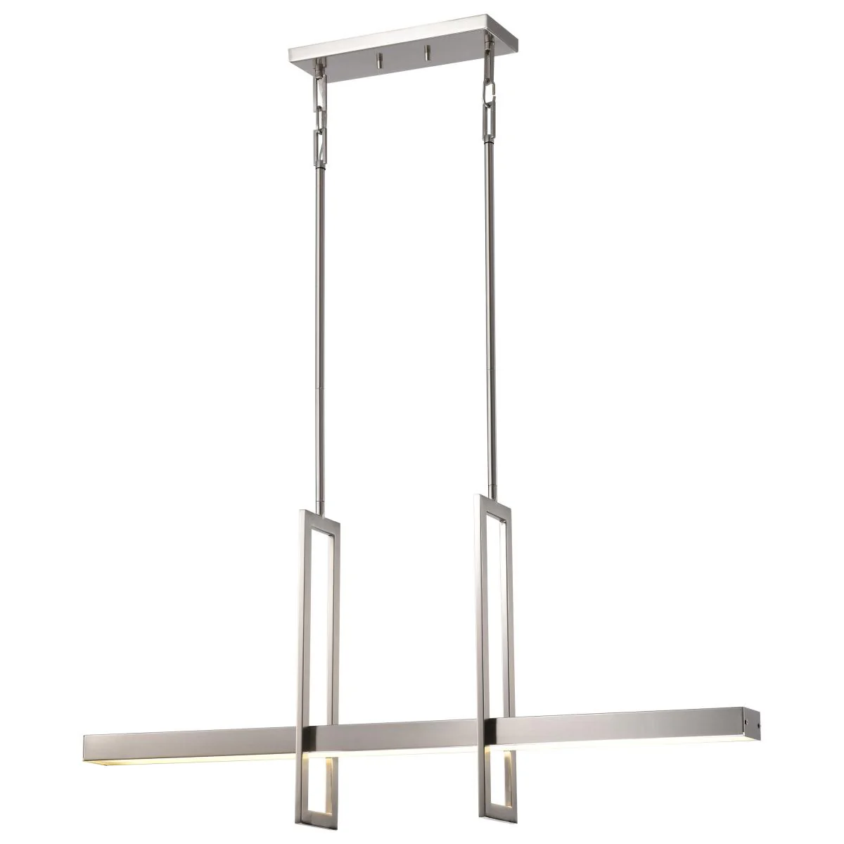 62-136 FRAME LED ISLAND PENDANT Frame - LED Island Pendant - Brushed Nickel Finish - Cheap-Us