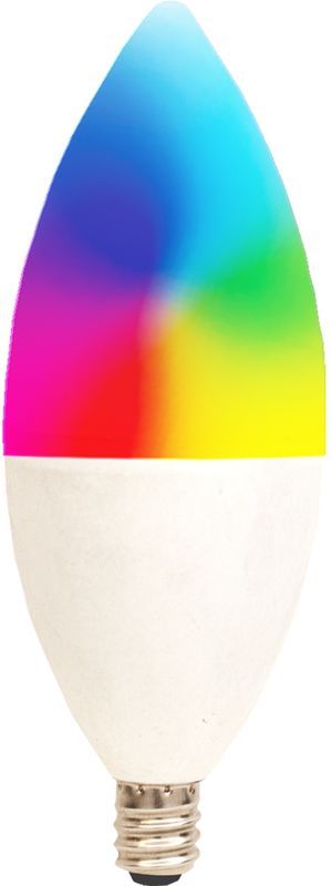 Westgate Bluetooth WG App Compatible RGBW E12 Lamp, Residential Lighting, 4.5W, 325 Lumens, RGBW, White Finish, Dimmable - Cheap-Us