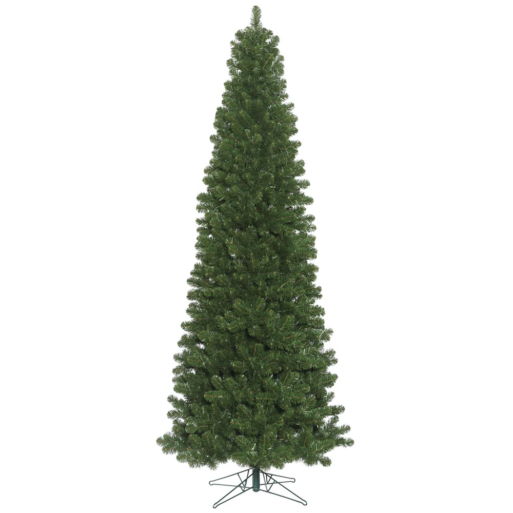 Vickerman 12' Oregon Fir Slim Artificial Christmas Tree Unlit - Cheap-Us