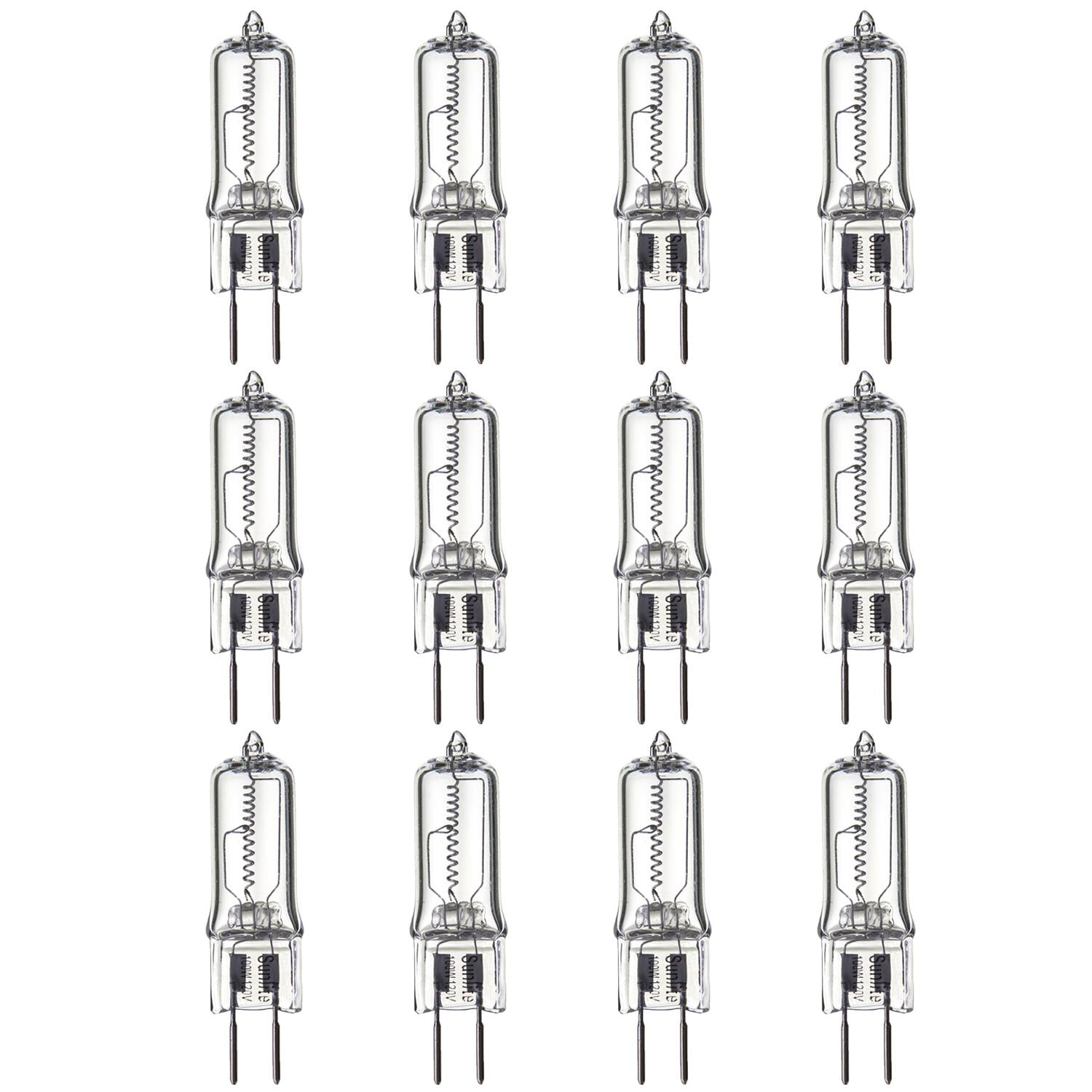 Sunlite 100 Watt, Single Ended T3.5, GY6.35 Bi-Pin Base, Clear - Cheap-Us