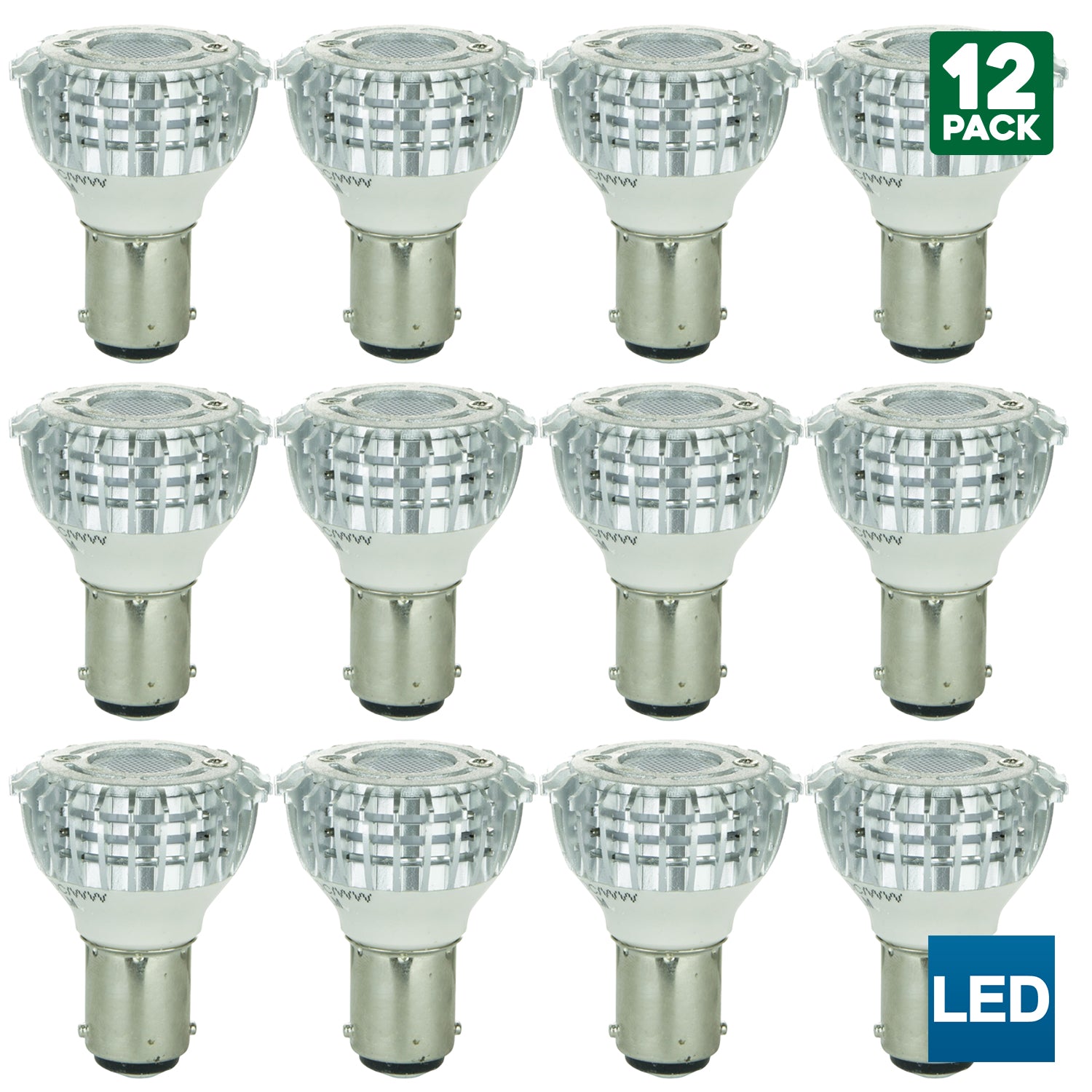 Sunlite LED GBF Bulb for Elevators and RVs, Double Contact Bayonet (BA15D) Base, 1.7 Watt, 12 Volt, 3000K Warm White, 95 Lumens, 30,000 Hour Lifespan - Cheap-Us