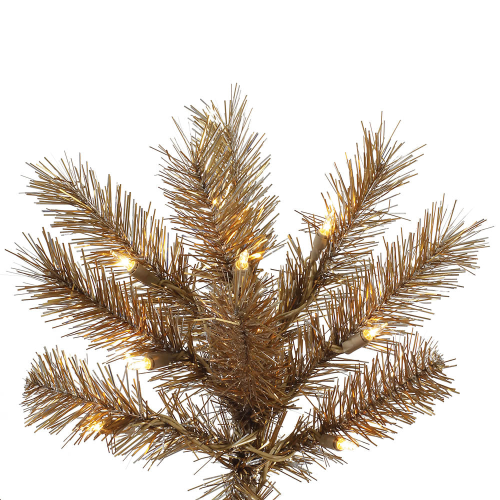 Vickerman 12' Metal Mix Tinsel Artificial Christmas Tree Clear Dura-lit Incandescent Mini Lights - Cheap-Us