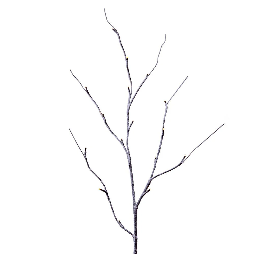 Vickerman 8' Brown Frosted Twig Tree Warm White 3mm Wide Angle LED lights - Cheap-Us