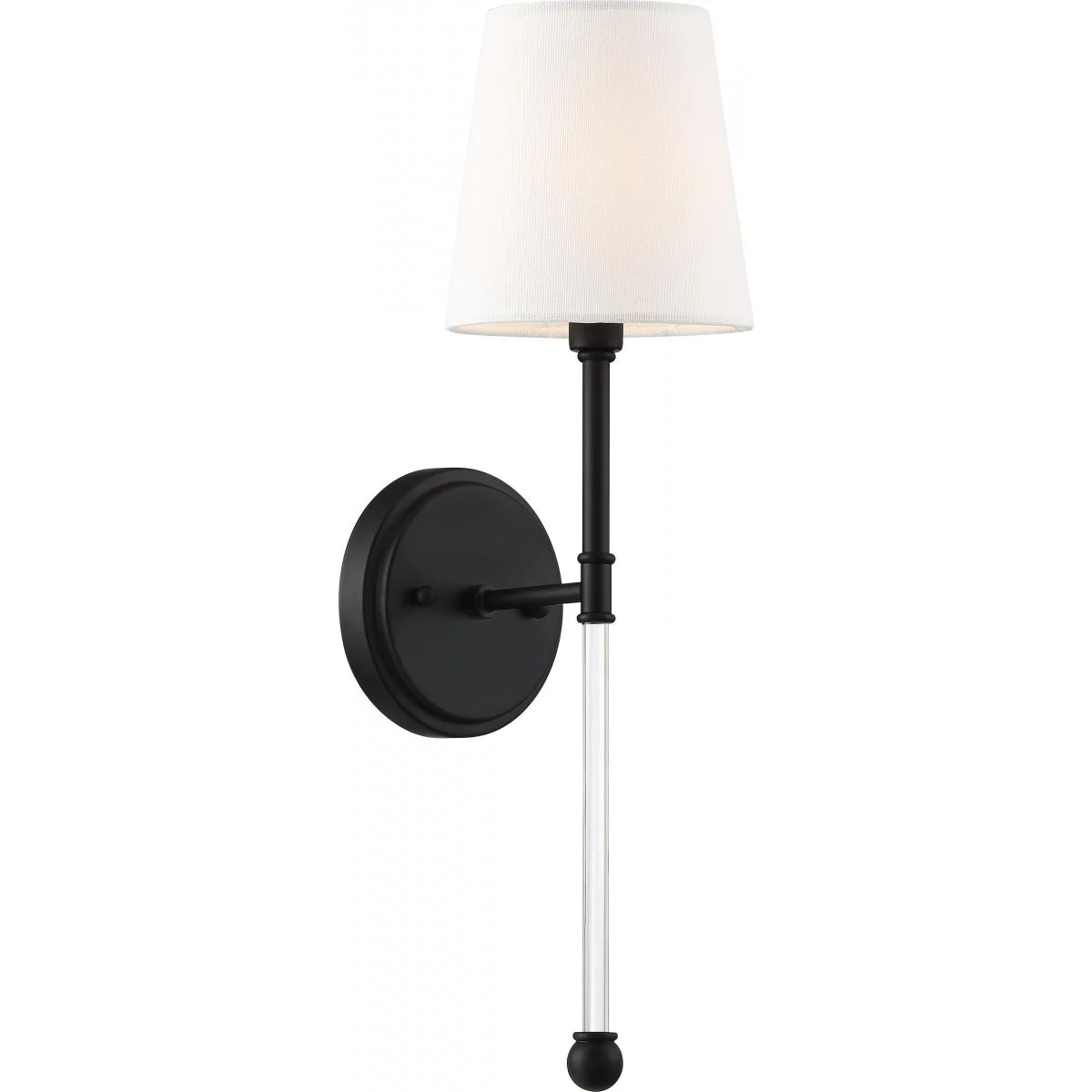 60-6689 OLMSTEAD 1 LIGHT WALL SCONCE Olmstead - 1 Light Wall Sconce - with White Linen Shade - Aged Bronze Finish - Cheap-Us