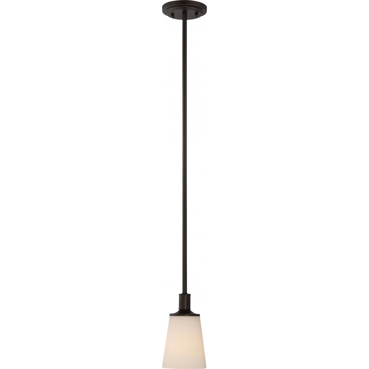 60-5928 LAGUNA 1 LT MINI PENDANT Laguna - 1 Light Mini Pendant with White Glass - Aged Bronze Finish - Cheap-Us