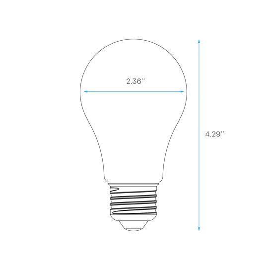 Luxrite LED A19 Light Bulb, E26 Medium Base, 12W, 4000K - Cool White, 1600 Lumens, 80 CRI, Clear Glass Filament Finish, Dimmable, Pack of 6 (LR21662) - Cheap-Us