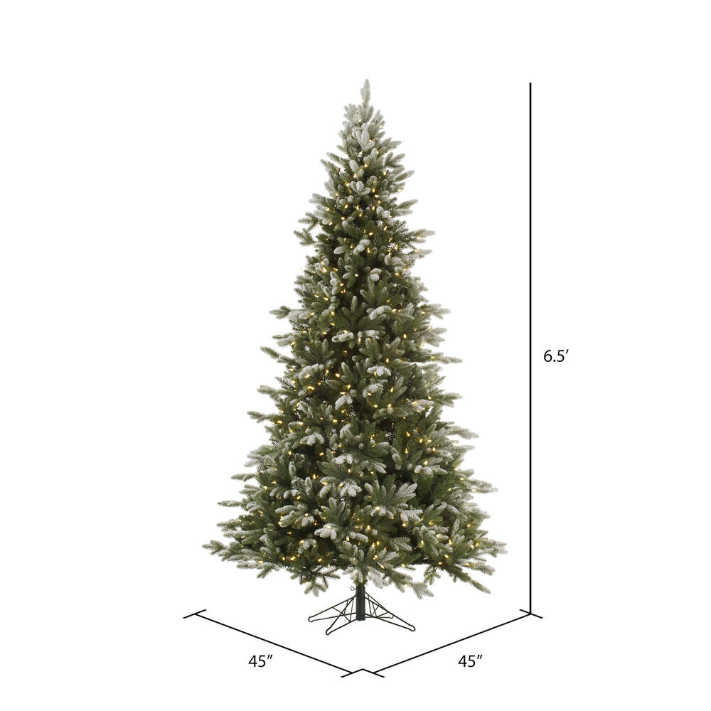 Vickerman 6.5' Frosted Balsam Fir Artificial Christmas Tree Clear Dura-Lit® Lights - Cheap-Us