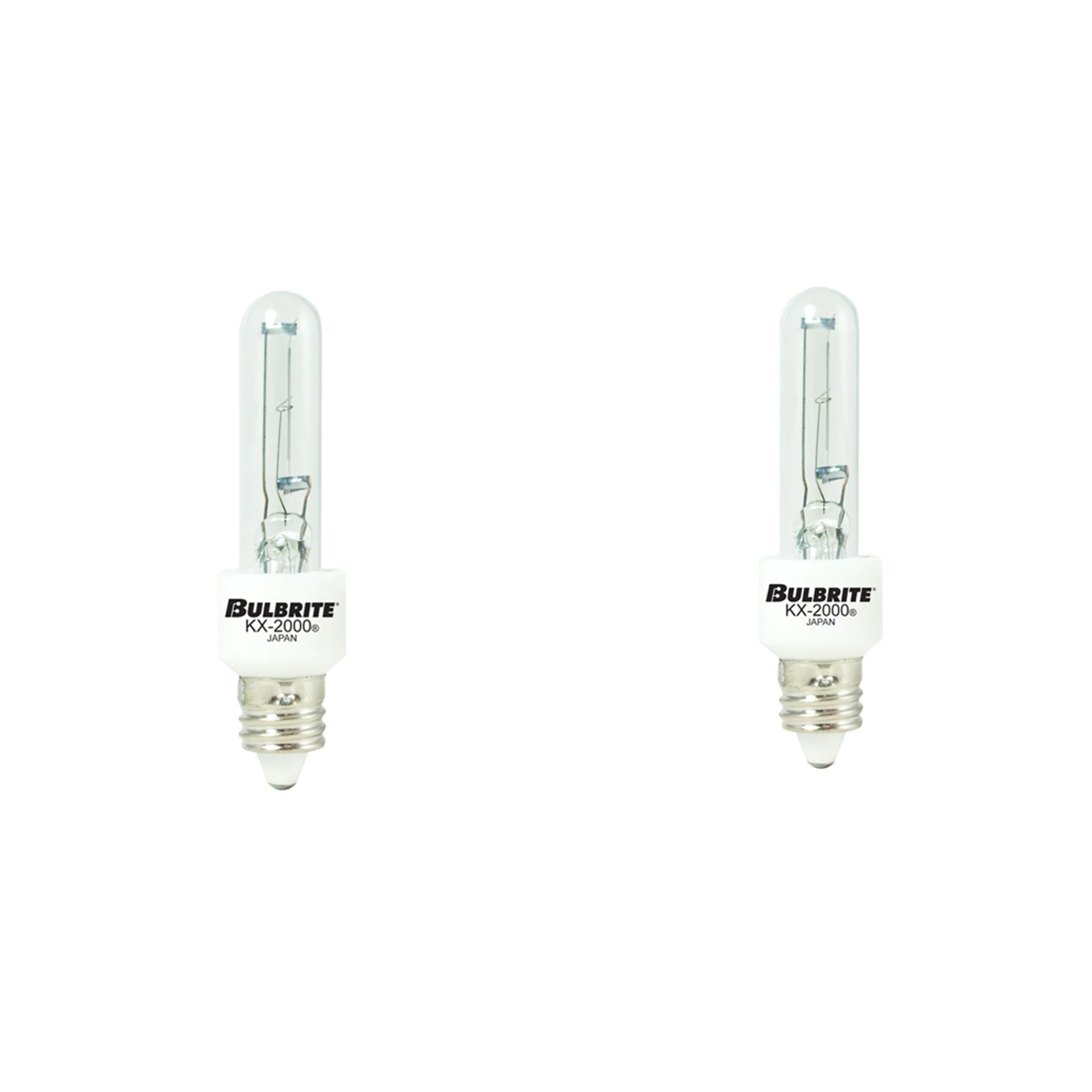 BULBRITE KRYPTON/XENON T3 MINI-CANDELABRA SCREW (E11) 20W DIMMABLE LIGHT BULB 2700K/WARM WHITE 2PK (473120) - Cheap-Us