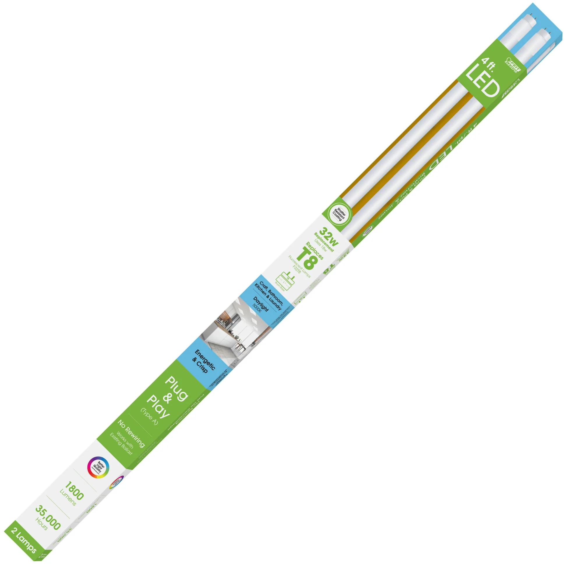 4 ft. T8 5000K Plug & Play LED - Cheap-Us