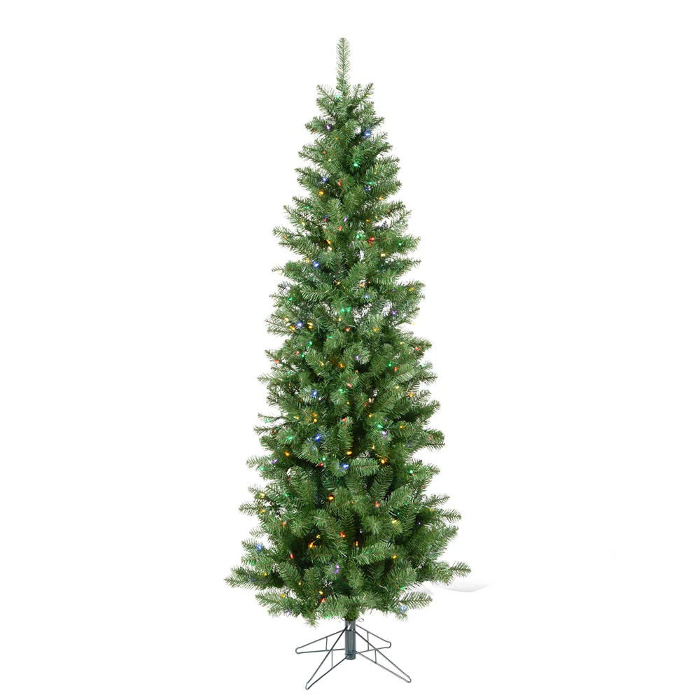Vickerman 5.5' Salem Pencil Pine Artificial Christmas Tree Multi-Colored LED Dura-lit Lights - Cheap-Us