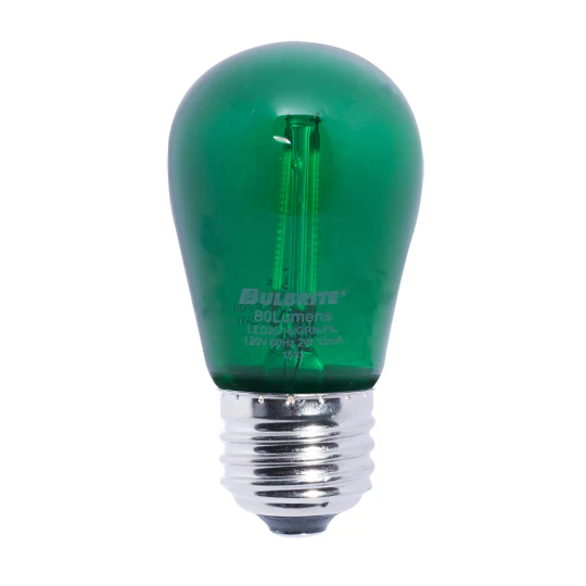 Bulbrite LED2S14/GRN/FIL 2-Watt LED S14 Sign Bulb, 10W Equivalent, Medium Base, Green - Cheap-Us