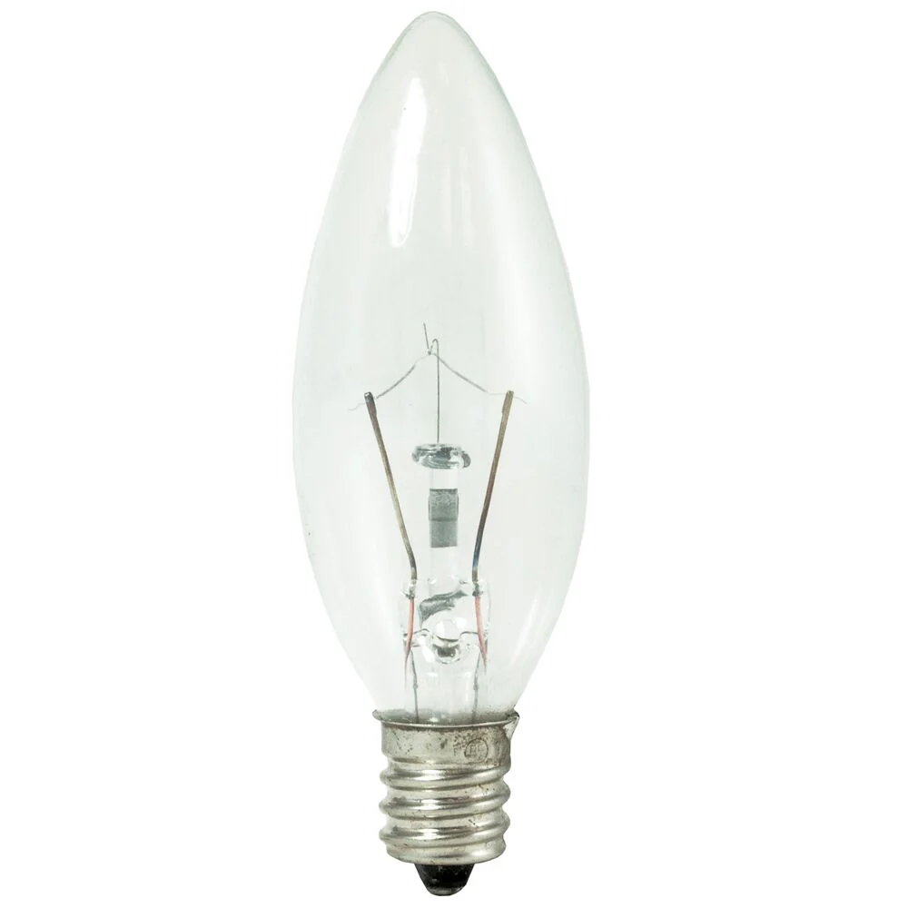 Bulbrite Pack of (20) 10 Watt Dimmable Clear B8 Candelabra Screw (E12) Krypton Light Bulb - Cheap-Us