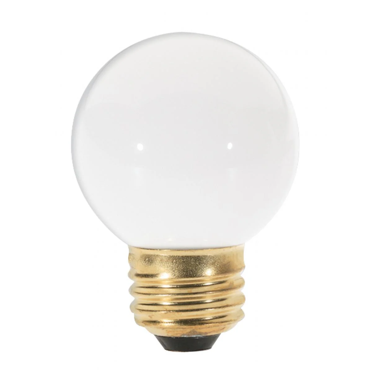 S3841 25G16.5/WH/E26/120V 25 Watt G16 1/2 Incandescent; Gloss White; 1500 Average rated hours; 180 Lumens; Medium base; 120 Volt - Cheap-Us