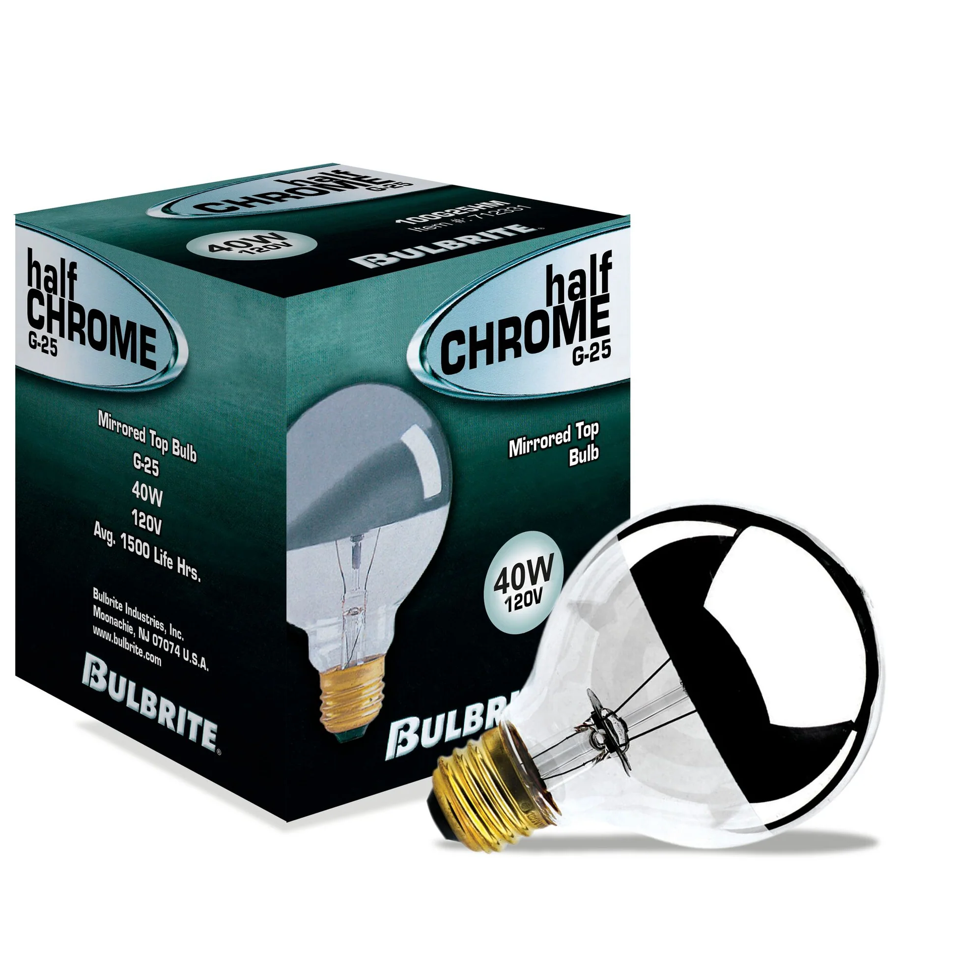BULBRITE INCANDESCENT G25 MEDIUM SCREW (E26) 40W DIMMABLE LIGHT BULB 2700K/WARM WHITE HALF MIRROR 6PK (712334) - Cheap-Us