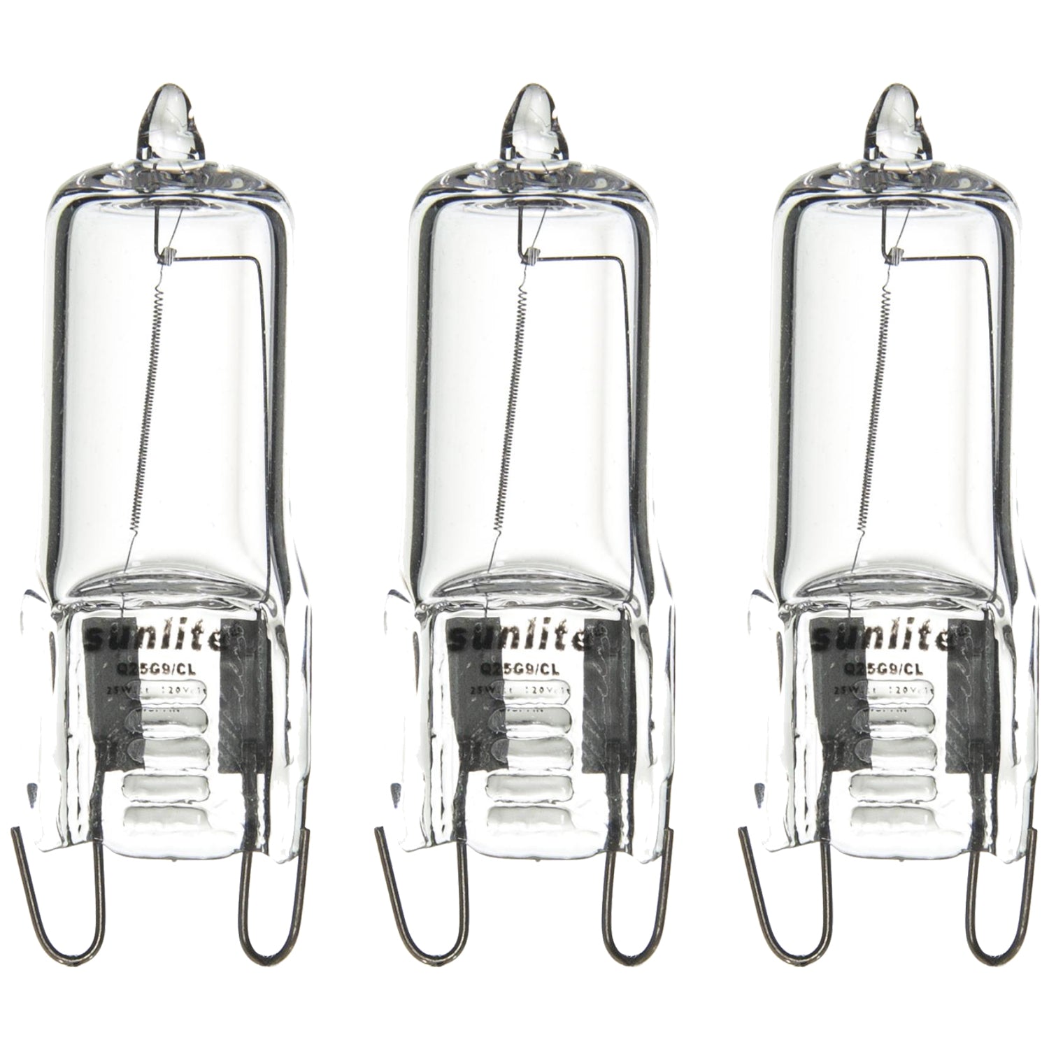 Sunlite 25 Watt, Single Ended T3.5, G9 Bi-Pin Base, Clear - Cheap-Us