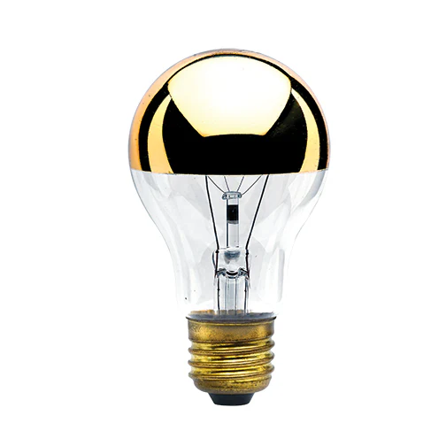 Bulbrite 60A19HG 60 Watt Dimmable Incandescent Half Gold A19 Bulb, Medium Base - Cheap-Us